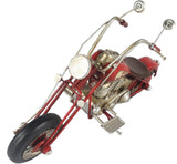 Red Metal Chopper Motorcycle
