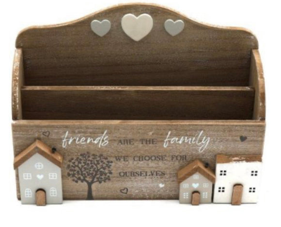 Wooden Houses And Tree Of Life Letter Rack