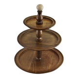 Country Cream Kitchen Wooden Cake Stand