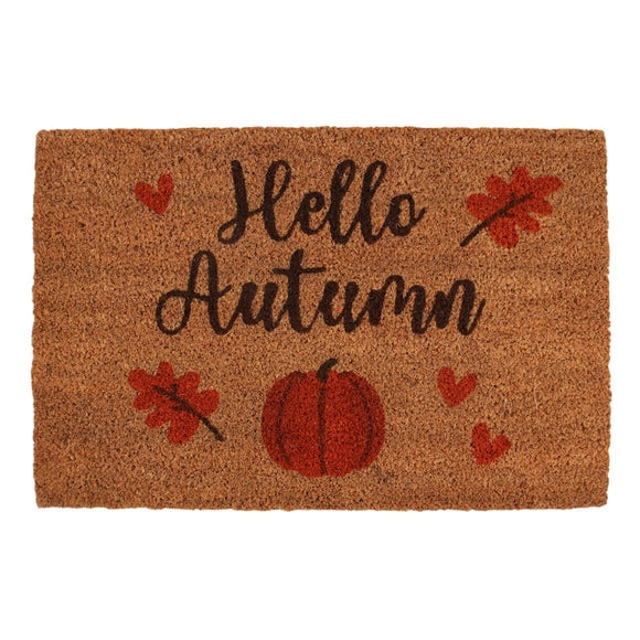 Hello Autumn Pumpkin Doormat