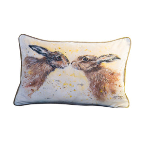 Kissing Hare Cushion