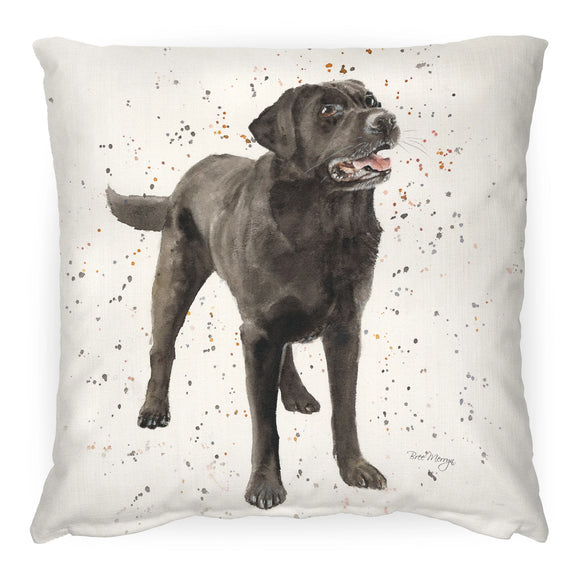 Barrie Black Labrador Dog Cushion