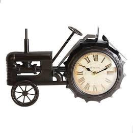Vintage Black Tractor Clock