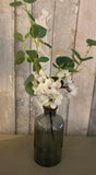Cream Hydrangea And Eucalyptus Vase