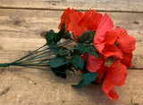 Red Poppy Artificial Bunch