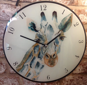 Glass Giraffe Clock
