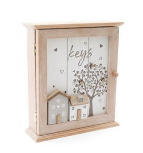 Wooden House And Tree Of Life Key Box
