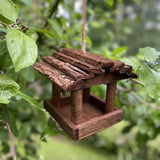 Wooden Hanging Bird Table Feeder