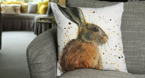 Hermione Hare Feather Cushion