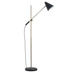 Adjustable Black And Brass Floor Lamp
