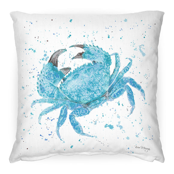 Claude Blue Crab Feather Cushion