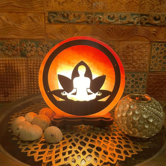 Buddha Meditation Himalayan Rock Salt Table Lamp
