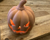 Pumpkin Tealight Holder In Terracotta