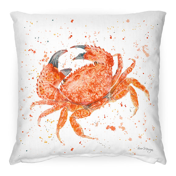 Claude Orange Crab Feather Cushion