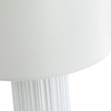 Ionic White Textured Ceramic Table Lamp