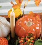 Orange Earthenware Pumpkin Ornament