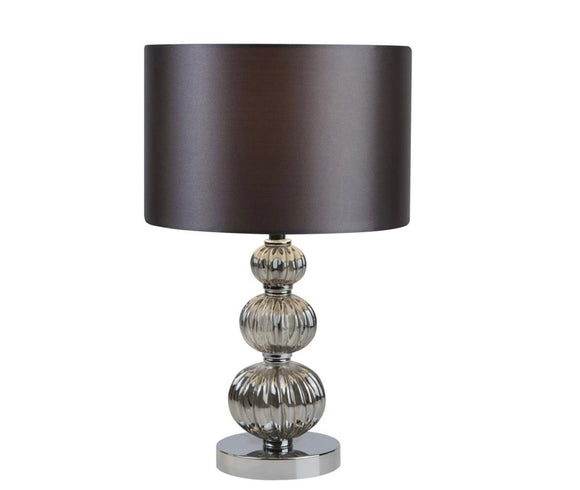 Stacked Smoked Glass Table Lamp