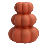 Terracotta Stacked Pumpkin Ceramic Vase