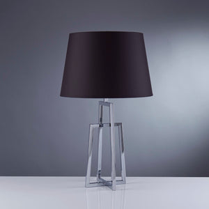 Chrome Box Frame Table Lamp