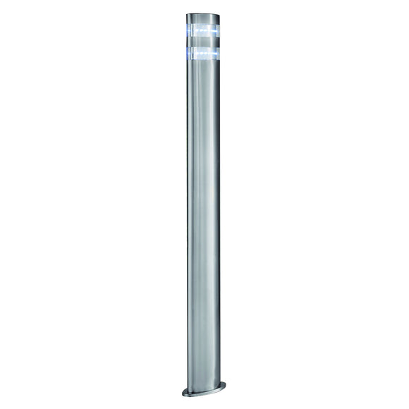 LED Satin Silver Outdoor Post Light
