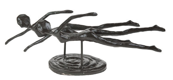 Black Metal Swimmers Figurines