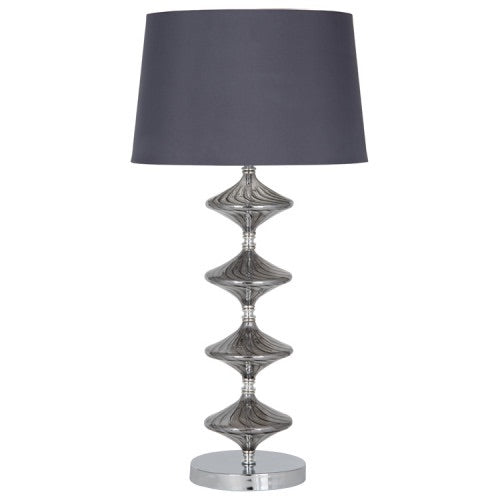 Gabby Metal And Grey Glass Table Lamp
