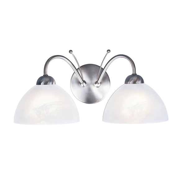 Satin Silver Double Wall Light