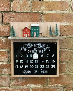 Wooden Christmas Scene Countdown Calendar