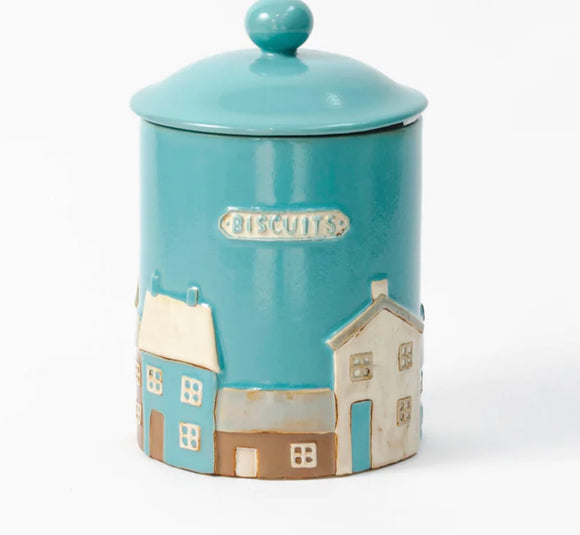 Country Cottage Ceramic Biscuit Canister