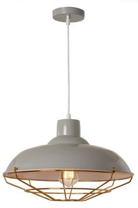 Grey And Copper Nordic Metal Pendant Light Fitting
