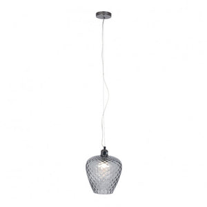 Almada Textured Grey Coloured Glass Pendant