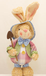 Fabric Bunny With Spade