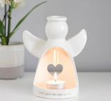 White Ceramic Angel Tea-light Holder