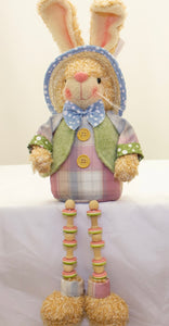 Fabric Bunny Girl Shelf Sitter