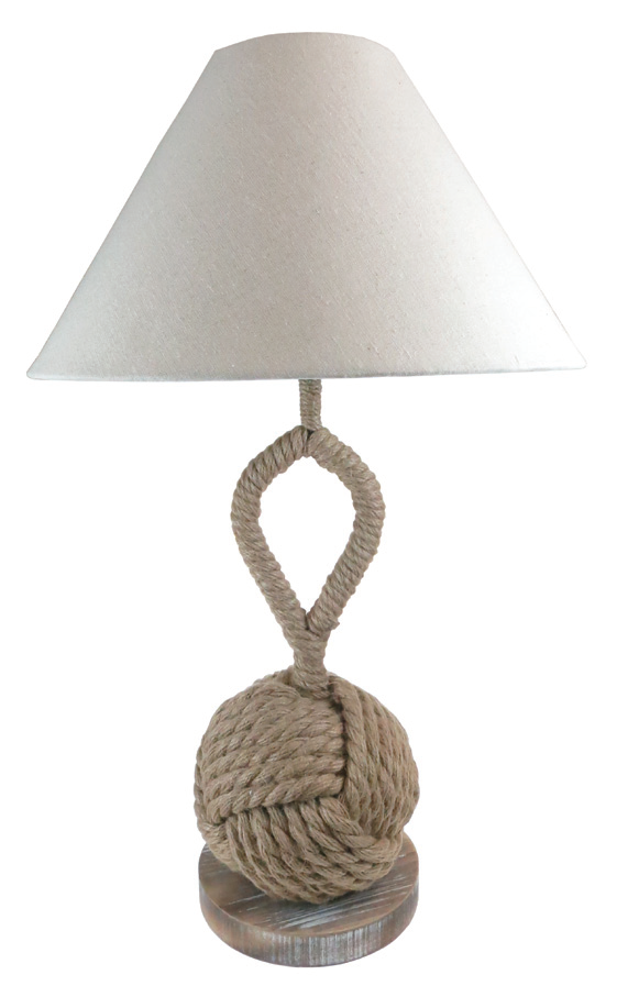 Rope Ball Base With Jute Detail Table Lamp