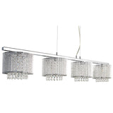 Chrome And Crystal Contemporary Light Fitting