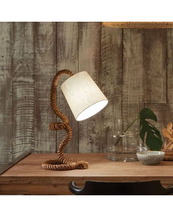 Martindale Rope And Jute Twist Table Lamp With Shade