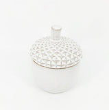 Large Acorn Ceramic Glaze Storage Pot
