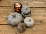 Ribbed Ceramic Lidded Pumpkin