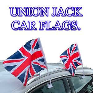 Union Jack Car 2 Flags