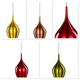 Metal Coloured Bell Pendants In 4 Finishes
