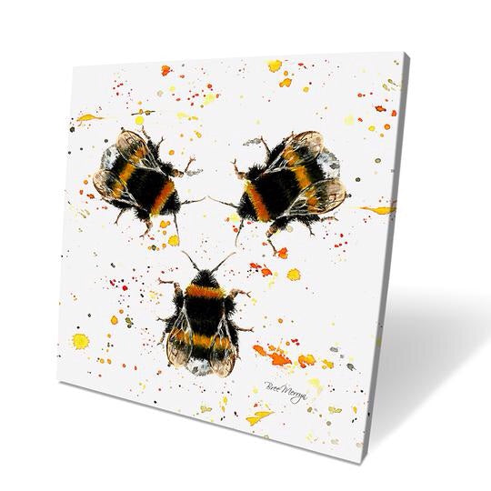 Three Bees Box Canvas Picture