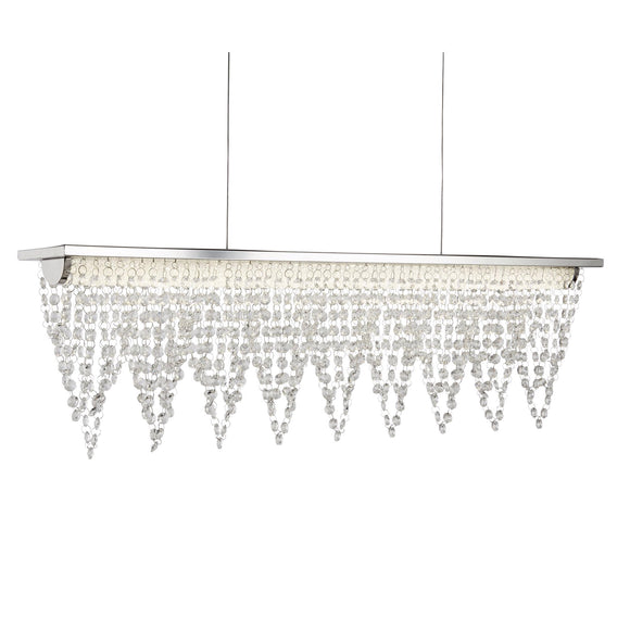 Crystal  Glass Beads With Chrome Light Fitting LED