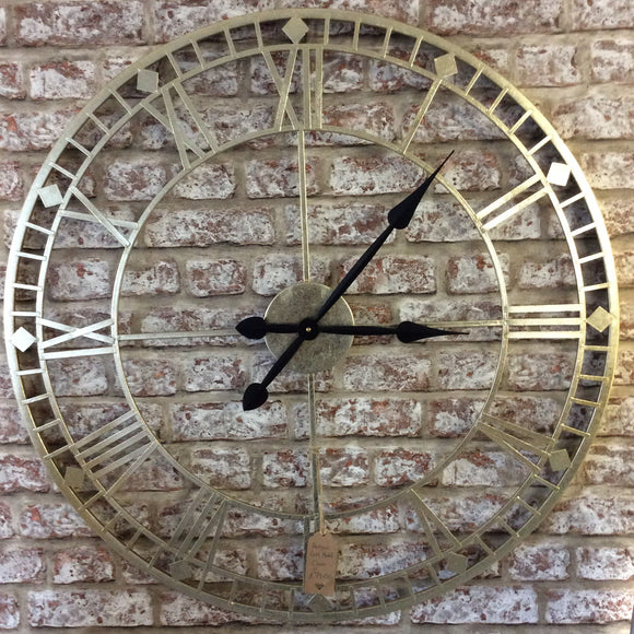 Antique Gold Metal Clock