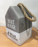 Boat House Doorstop With Rope Handle