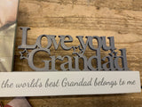 Love You Grandad Photo Frame