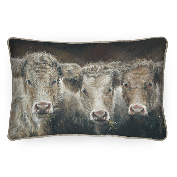 Triple Cow Rectangular Cushion