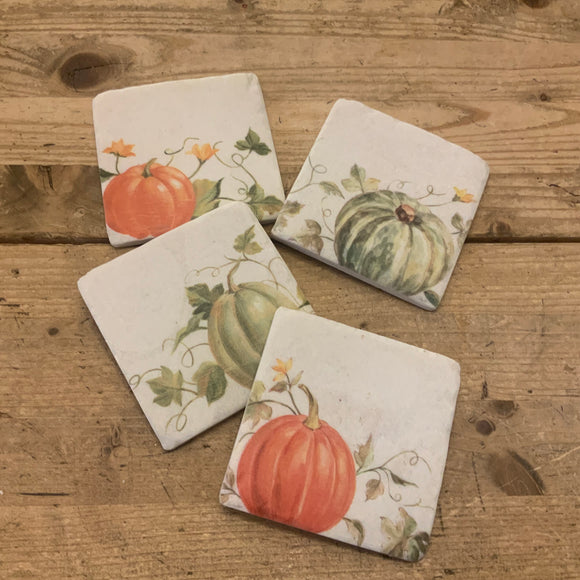 Pumpkin And Tendrils Coaster Set Of Four