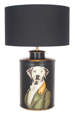 Pointer Black Hand Painted Table Lamp