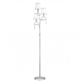 Tall Chrome Floor Lamp With String Shades